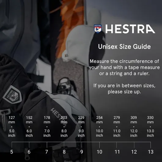 Hestra Gants Deerskin Primaloft Rib Homme - avec doigts doublure Hiver automne-hiver 9 Noir