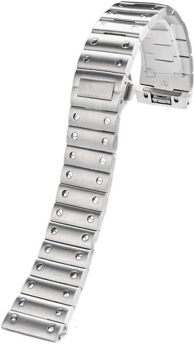 KKFAUS Bracelet en acier inoxydable massif 316L adapté, pour bracelet de montre Cartier Santos Santos100 Santos papillon boucle bracelet 21mm homme