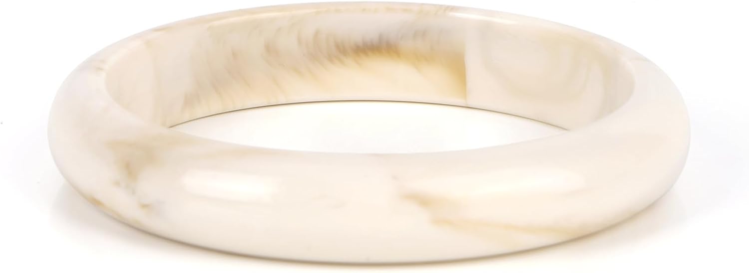 Mikovivi Bracelet Jonc en Résine pour Femme, Épais Bracelet Jonc en Acrylique Géométrique Acétate Large Manchette Bijou Tendance pour les Fêtes et les Tenues Décontractées