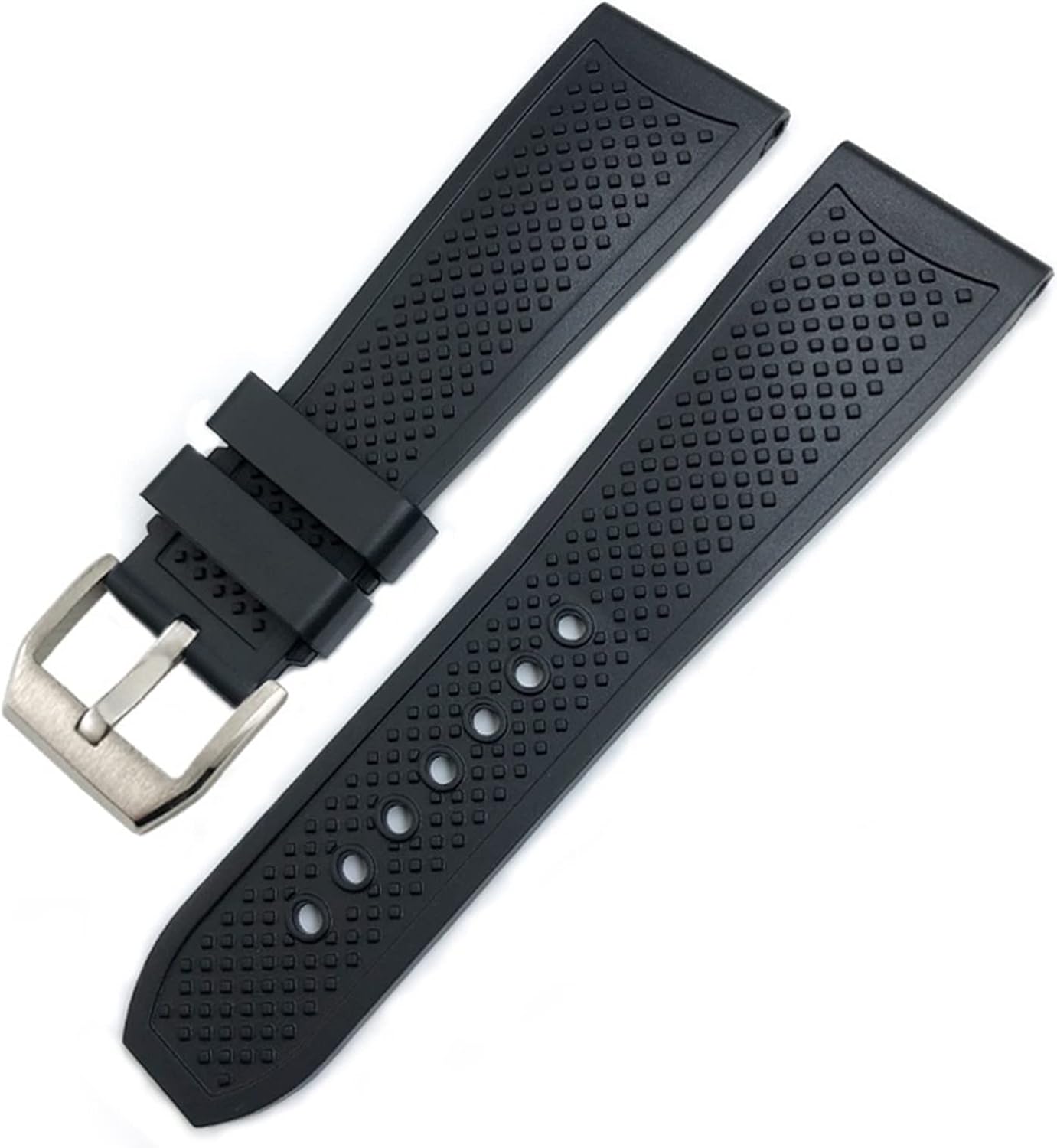 KKFAUS Bracelet de montre en caoutchouc étanche de 23,5 mm pour Calbre de Cartier Tank Solo Santos de