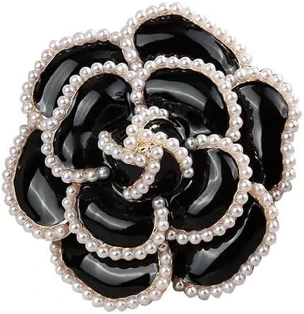 Gimiro Broche pour femme, camélia, strass, perles, roses, épinglette, pour robe blazer, accessoire de mode de mariage