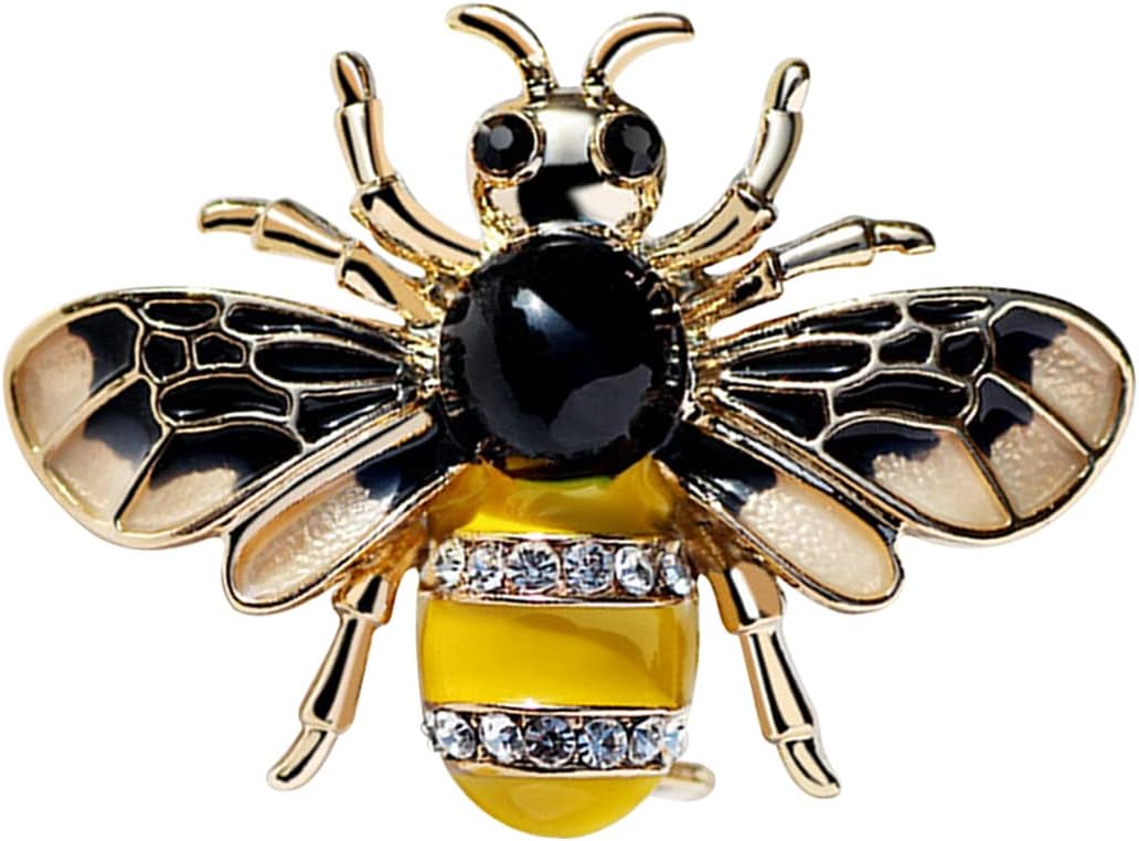 JJWNMLL Broche abeille en cristal pour femme - Cadeau d'anniversaire de mariage pour maman, épouse, femme, Métal