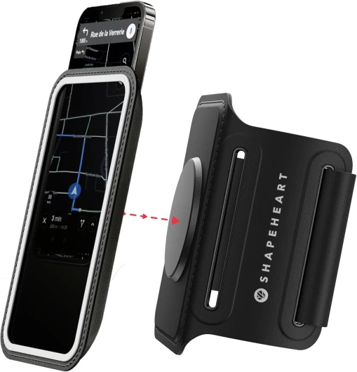 Innovation française - Le Seul Brassard Telephone Sport magnétique et Universel - Porte Telephone Course a Pied et Running - Pochette Telephone Portable Sport - s'adapte à Tous Les Bras 2XL - Téléphone jusqu'à 17,2 cm
