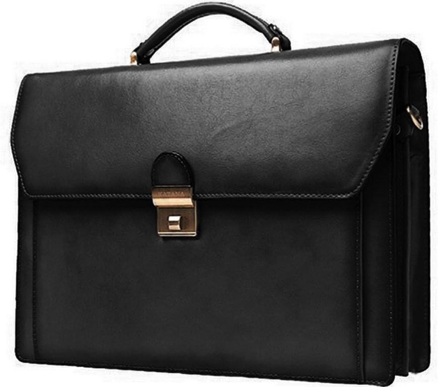 Cartable Katana Refente De Cuir De Vachette 2 Soufflets K 63025