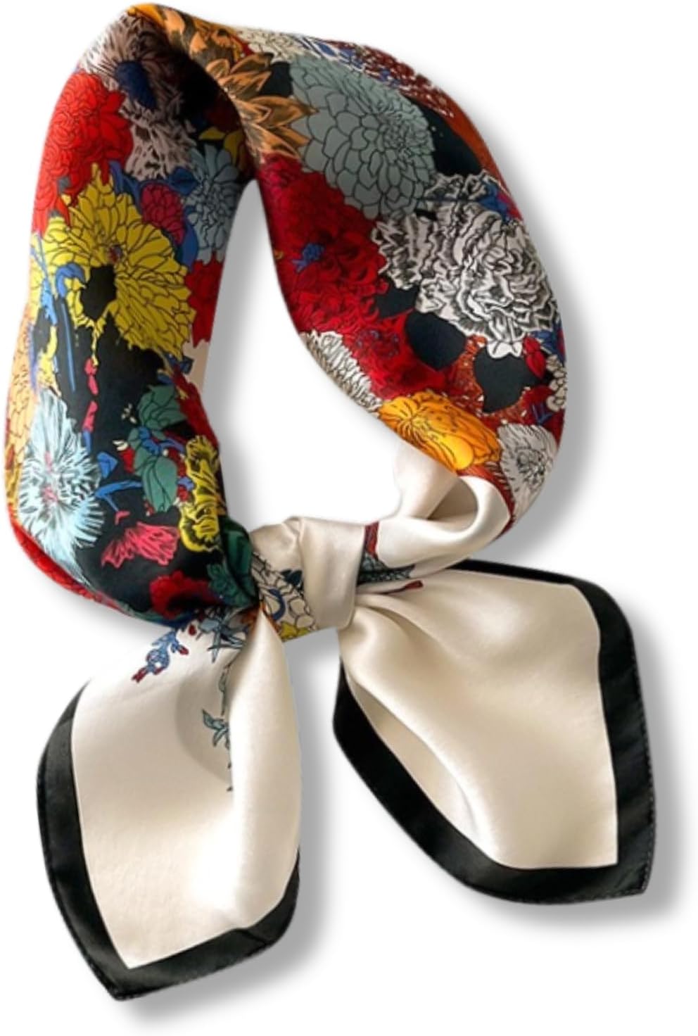 PoeticEHome Écharpe Carrée 100% Soie de Mûrier pour Femme - Foulard en Soie 68x68cm avec Étui Cadeau