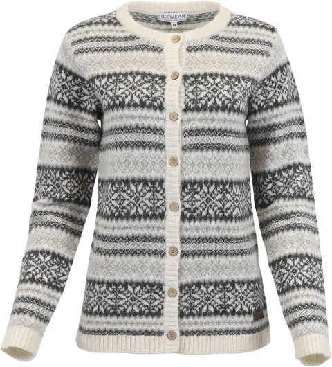 Icewear Urður Cardigan en Laine Angora pour Femmes XXS Blanc