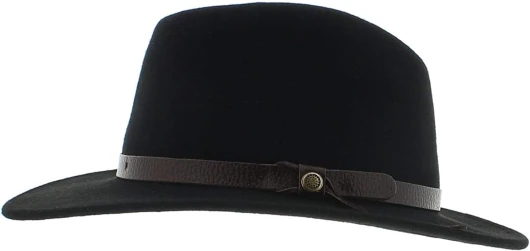Votrechapeau - Chapeau Fedora - Feutre imperméable - Amance - Noir
