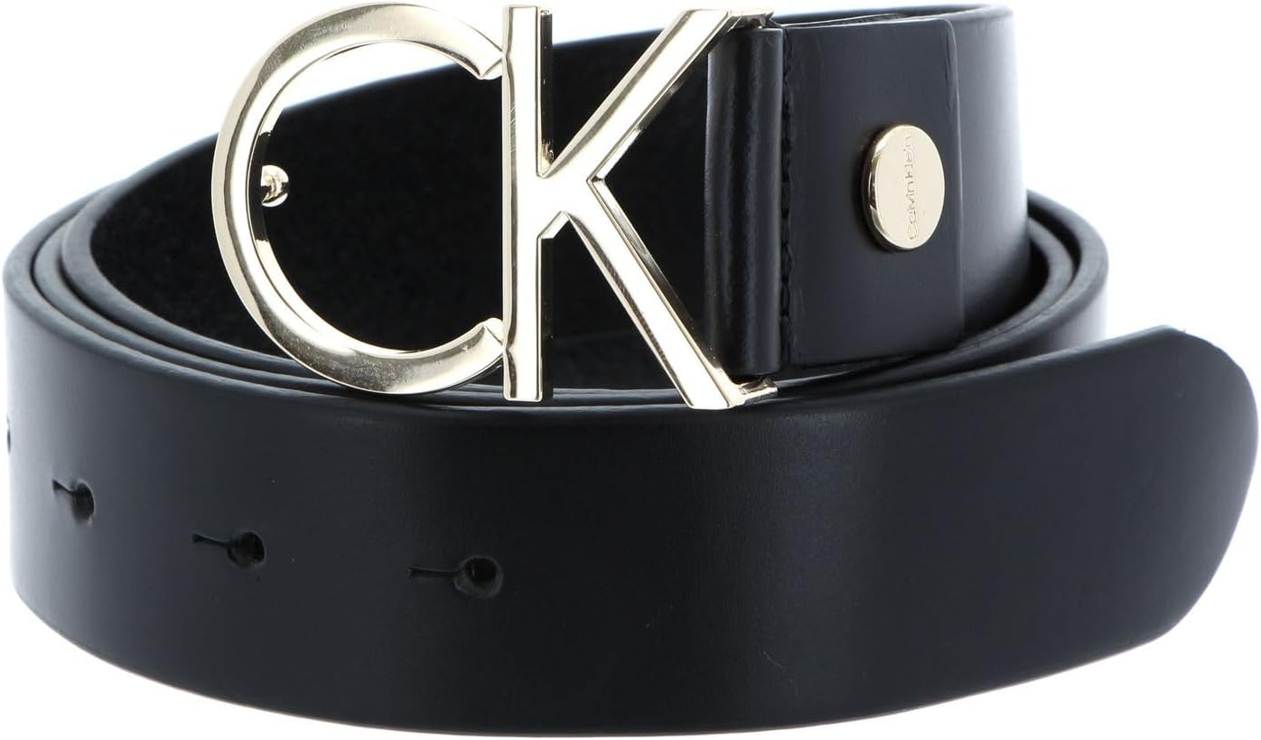 Ceinture Femme Ck Logo Belt 3,5 cm Cuir
