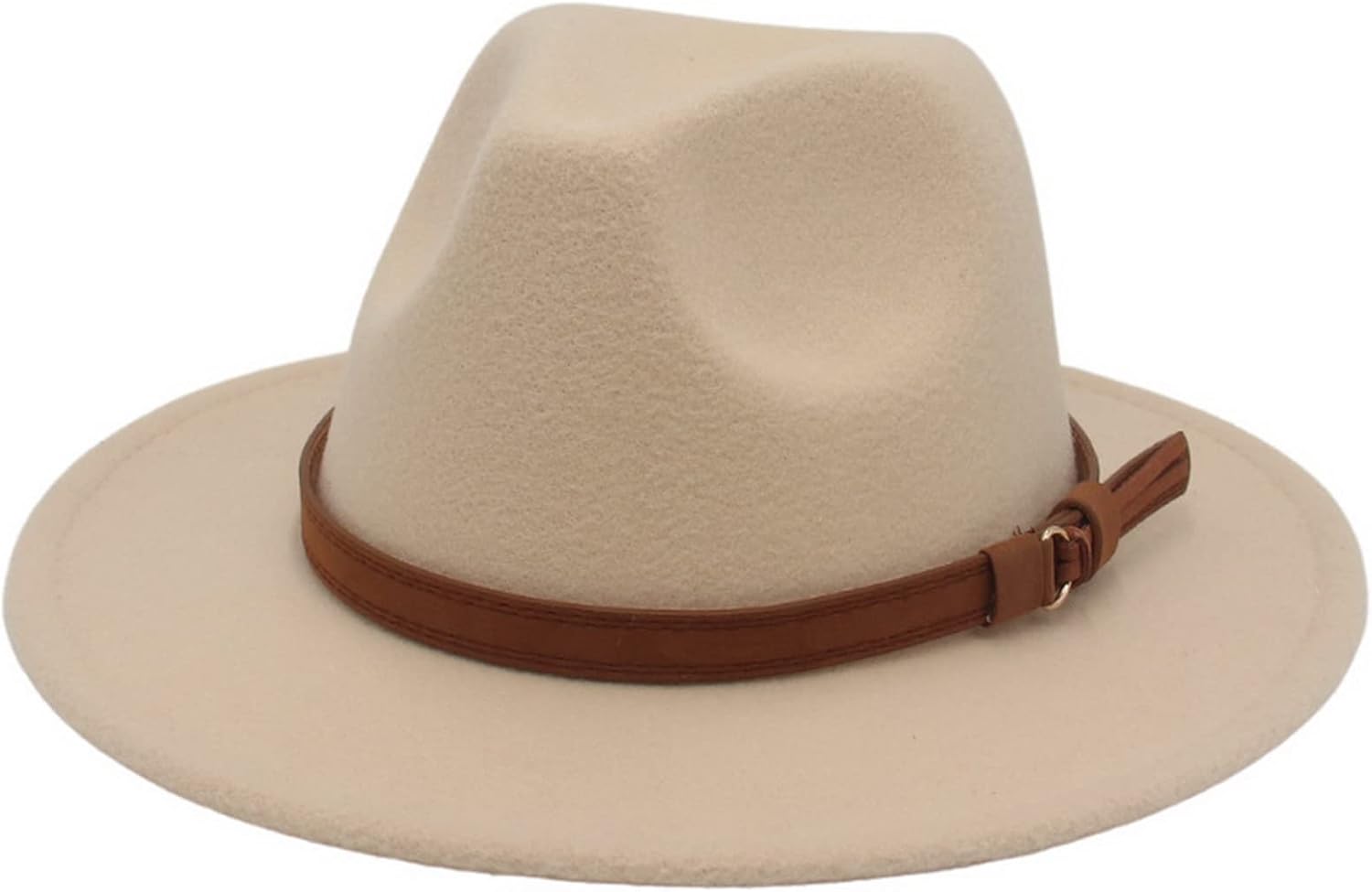 Fedora Chapeau vintage en feutre de laine pour femme Unisexe Large bord