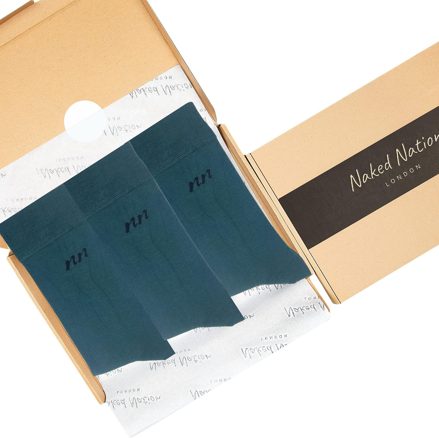 Naked Nation Chaussettes en Bambou, 6 Paires de Luxe Chaussettes, Super Doux et Respirant, Coffret Cadeau avec Chaussettes pour Hommes et Femmes, Taille 37-40 et 41-46