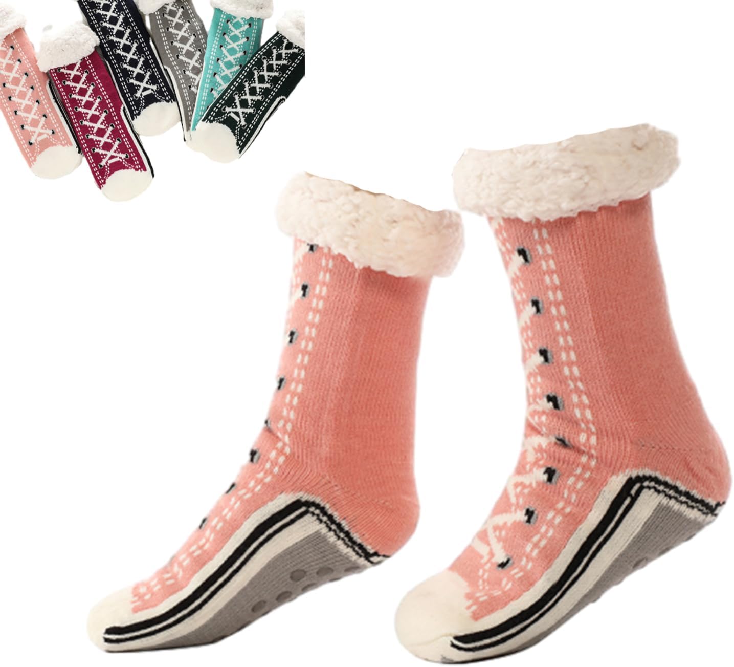 Chaussettes en cachemire pour femme, chaussettes ultra épaisses en cachemire pour la maison, chaussettes de sol, chaussettes résistantes au froid