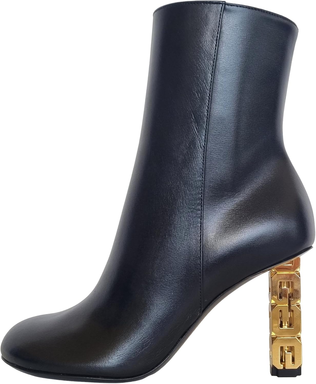 Givenchy chaussures bottines en cuir avec talon en métal 4G BE6034E1GT noir 38 EU Noir
