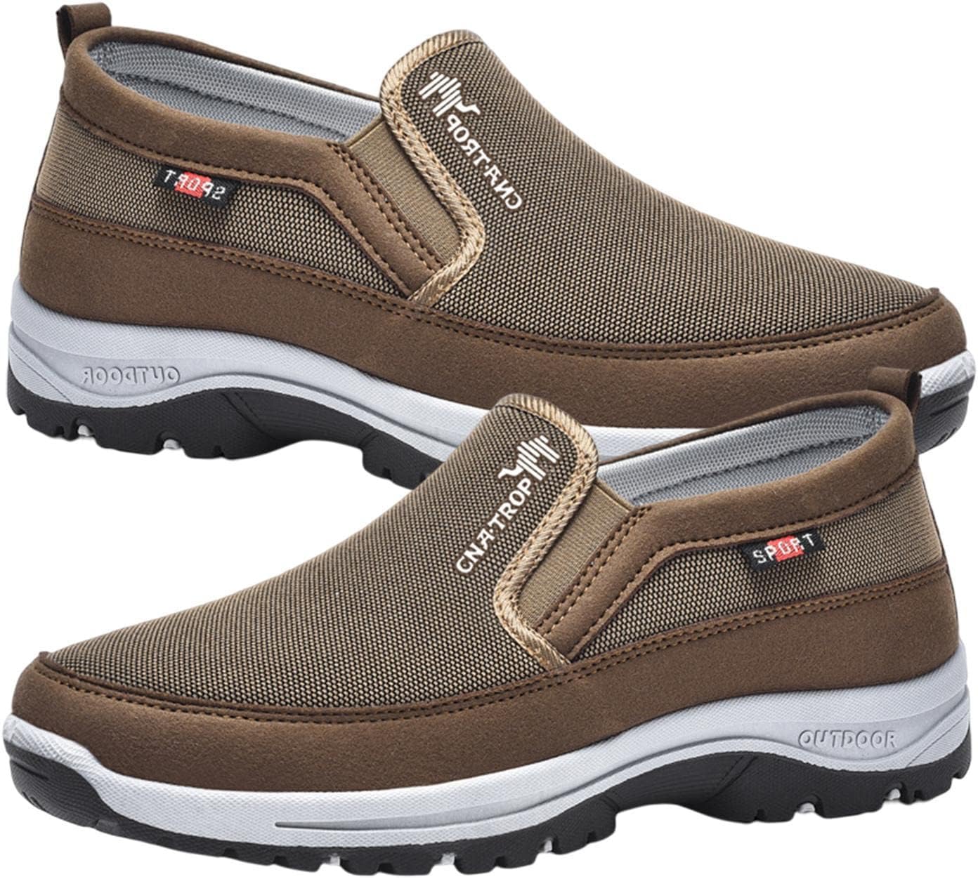 Chaussures orthopédiques pour homme – Chaussures à enfiler avec soutien de la voûte plantaire, baskets de randonnée en plein air pour homme, chaussures orthopédiques respirantes pour hommes