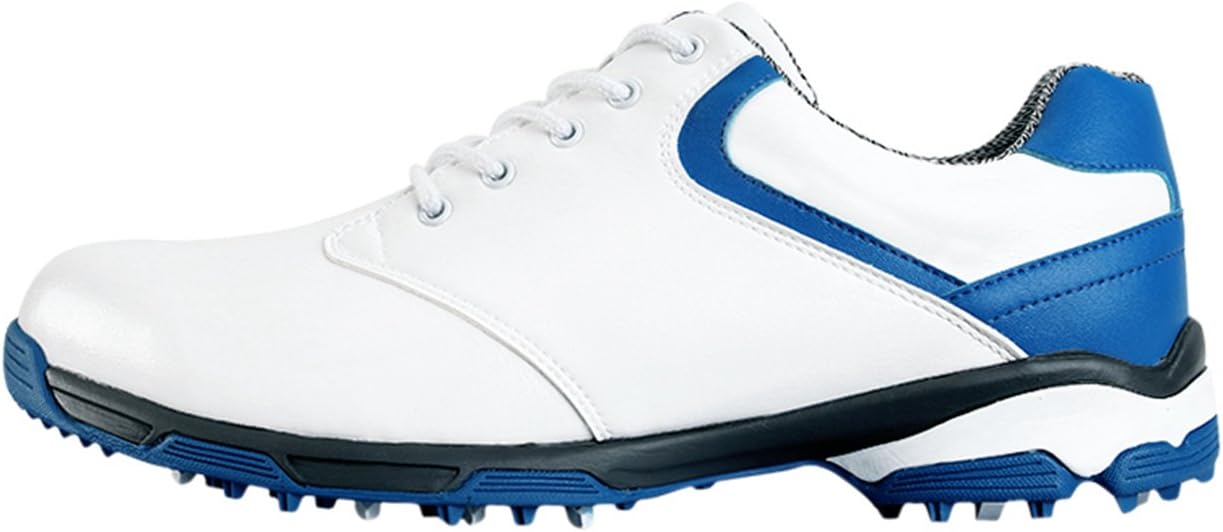 Chaussures de Golf Imperméables Anti-dérapantes avec des Crampons pour Les Hommes 44 EU Bleu