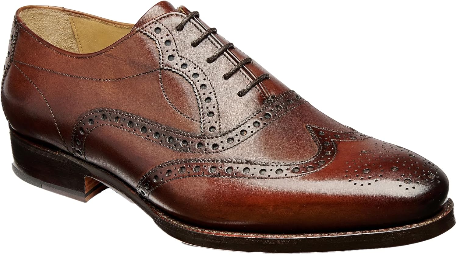 Marchwell Oxford Chaussures richelieu pour homme en cuir poli, à lacets, soudées Goodyear, design classique à bout d'aile