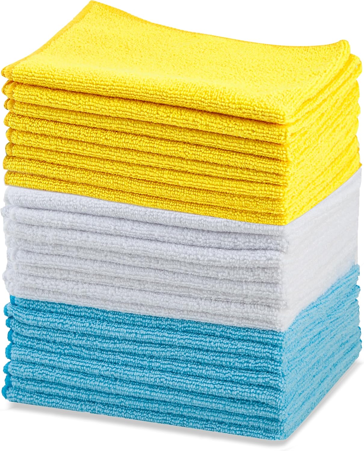 Microfibre Chiffon de nettoyage, Lot de 24, Multi, Unie, 40.5 x 30.5 cm Lot de 24 Multi