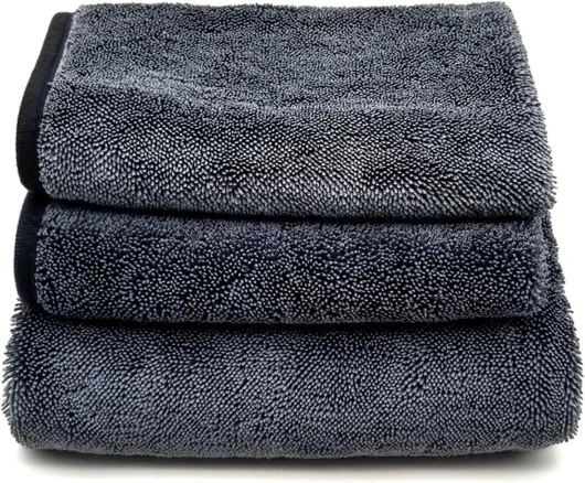 Yeria 3 Pièces Chiffon Magique pour Douche, Chiffon en Extra Absorbant pour la Maison, Chiffon de Nettoyage Réutilisable en Microfibre sans Traces pour Verre Voiture Maison Cuisine Salle de Bain Gris-3 Pcs Unilatéral-40*60