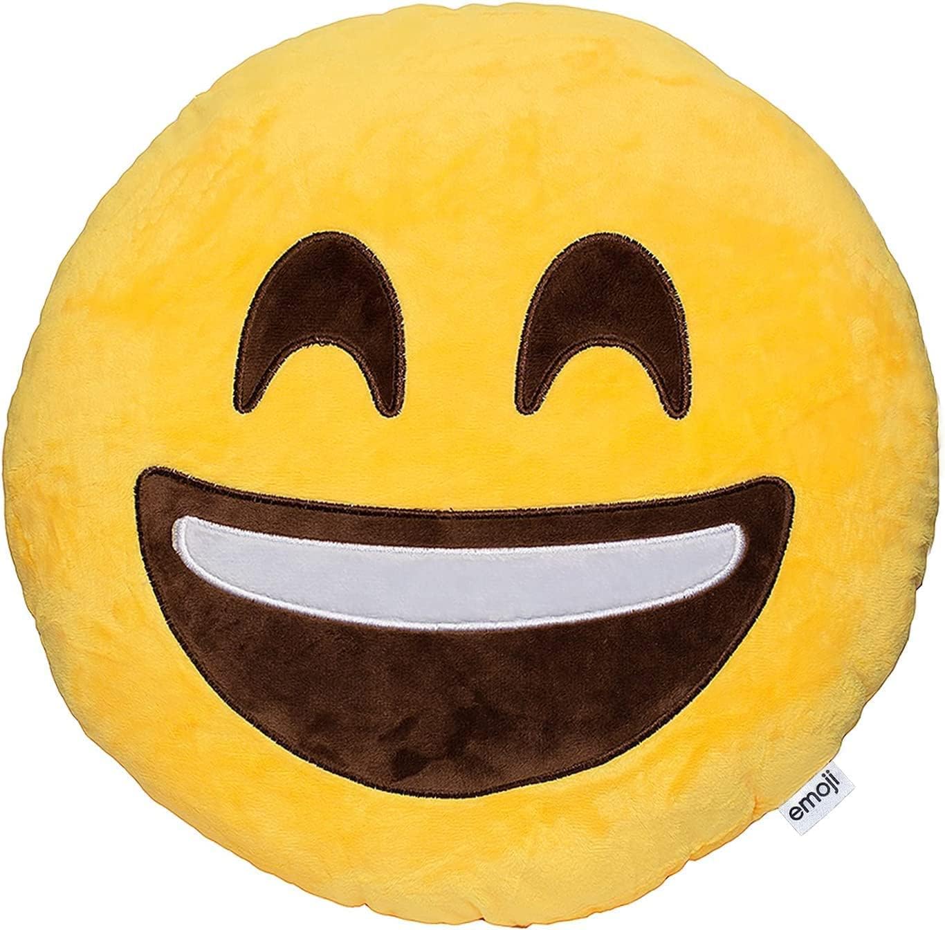 Vnnigmn Coussin Emoji Mignon Poupée Émoticônes Décoratif Jouet Anniversaire Cadeau Oreiller Maison Décor Smile