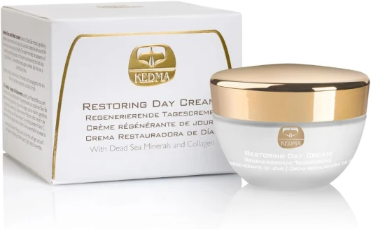 Kedma - Crème de Jour Régénérante au Collagène et Minéraux de la Mer Morte - Anti-Rides et Raffermissante - Pour Tous Types de Peau - 50g