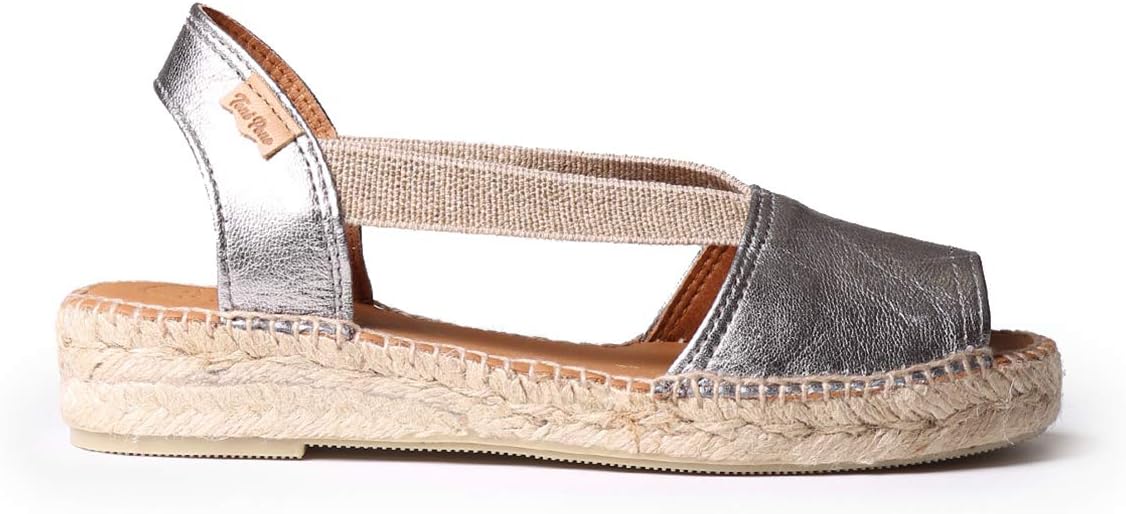 ETNA - Espadrille pour Femmes dans des Tons Unis de en Cuir.