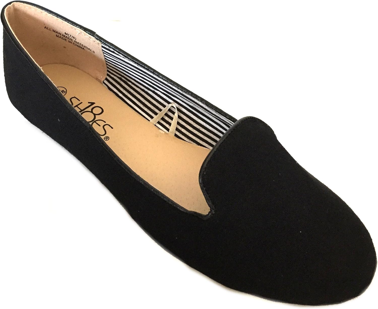 Shoes8teen Faux Mocassins en Daim pour Femme 9-10 Noir 4024