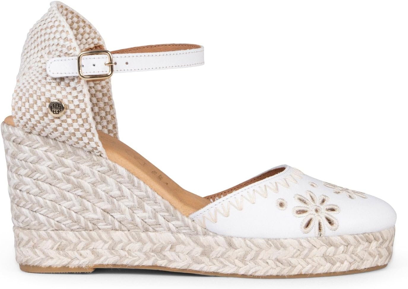Espadrilles en Cuir brodé 39 EU Blanc