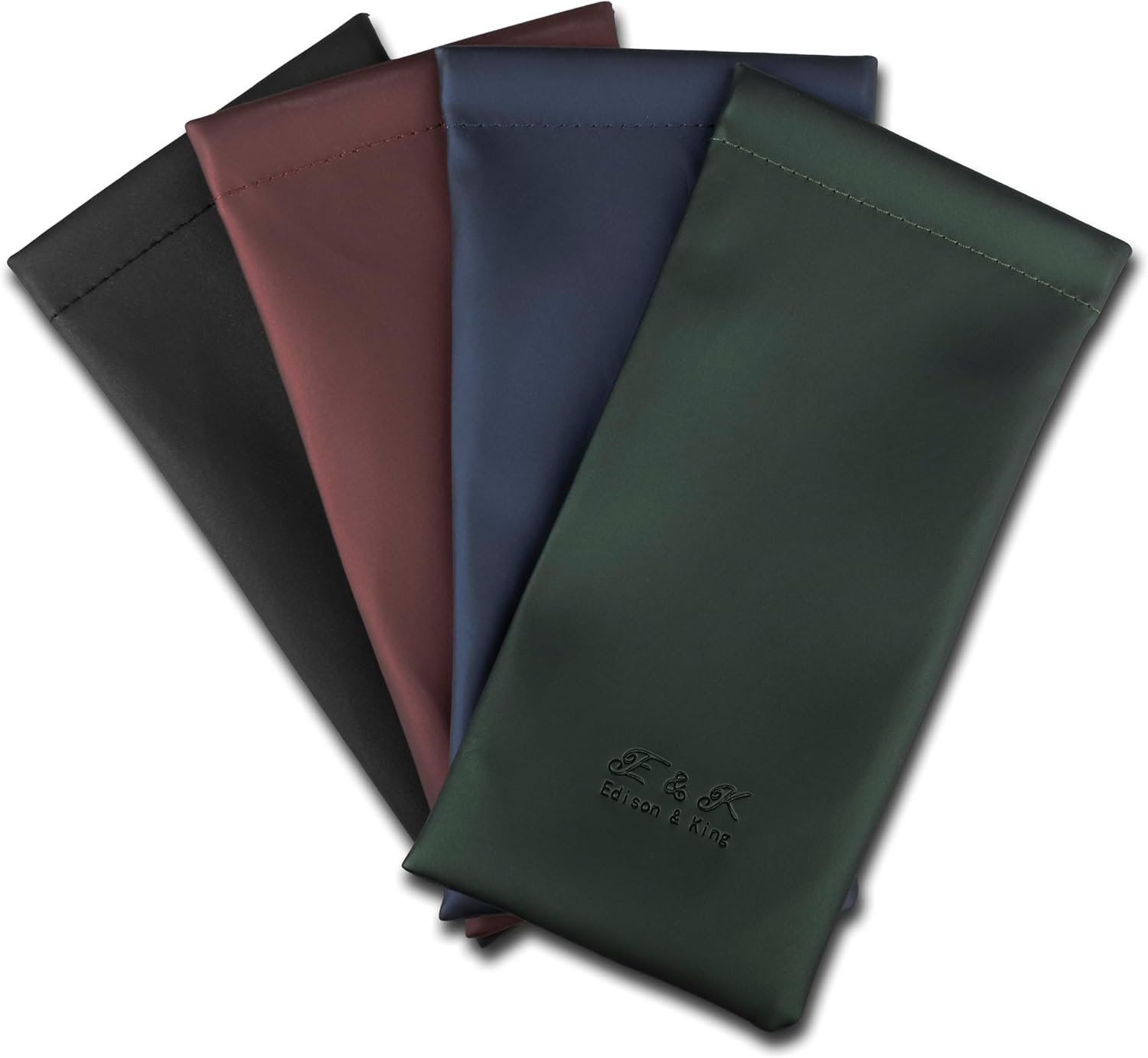 Edison & King Etui a lunettes - pack de 4 - cuir synthétique Mixte 4 Unité (Lot de 1)