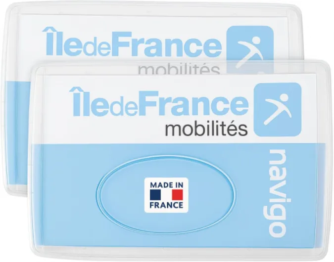® Protège Navigo – Étui Transparent Compatible Carte Navigo - Modèle SNCF/Île-de-France Mobilités - Lot de 2 - Fabrication Française