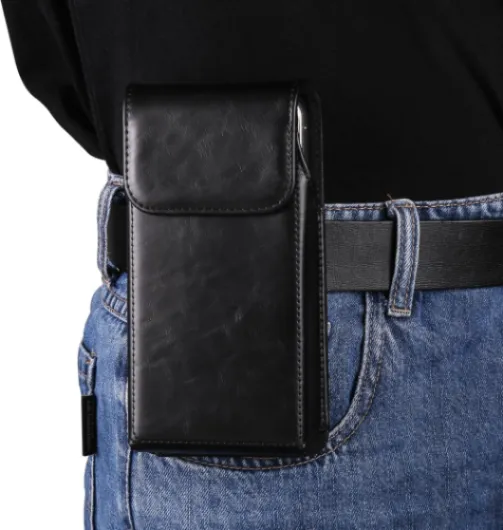 Étui de téléphone vertical en cuir de qualité supérieure pour iPhone 15 14 13 12 11 Pro XR, étui de téléphone portable de 6,1" pour Samsung Galaxy S23, S22, S20 5G, S10e, S7, S6 Edge, S6, S5 (noir) 6.1 inch(For iPhone 15 Pro) noir
