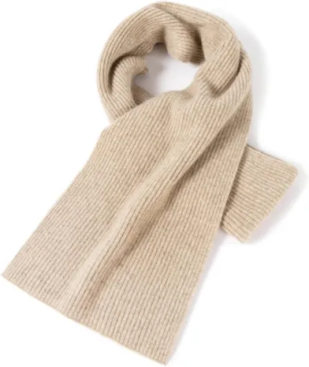 Villand Écharpe 100% Cachemire Pour Femme et Homme, écharpe en Cachemire légère de luxe avec boîte-cadeau Chameau Non Teint