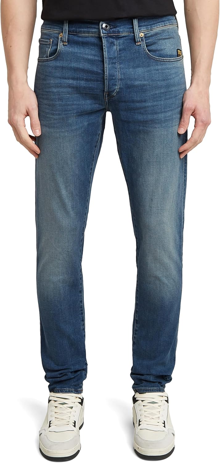G-STAR Hommes 3301 Slim Jeans 32W / 32L Bleu (Vintage Medium Aged 51001-8968-2965)