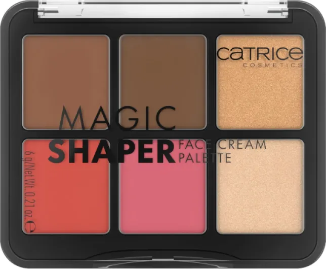 Magic Shaper Face Cream Palette de fard à joues N°010 Multicolore 6 couleurs Définir Résultat instantané Naturel Végétalien Sans Parfum Sans Alcool Sans Paraben 1 Pack (6 g)