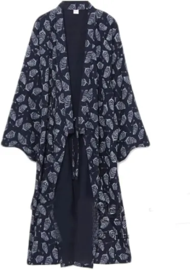 FANCYPUMPKIN Peignoir en coton Yukata kimono japonais pour hommes L Multicolor-03