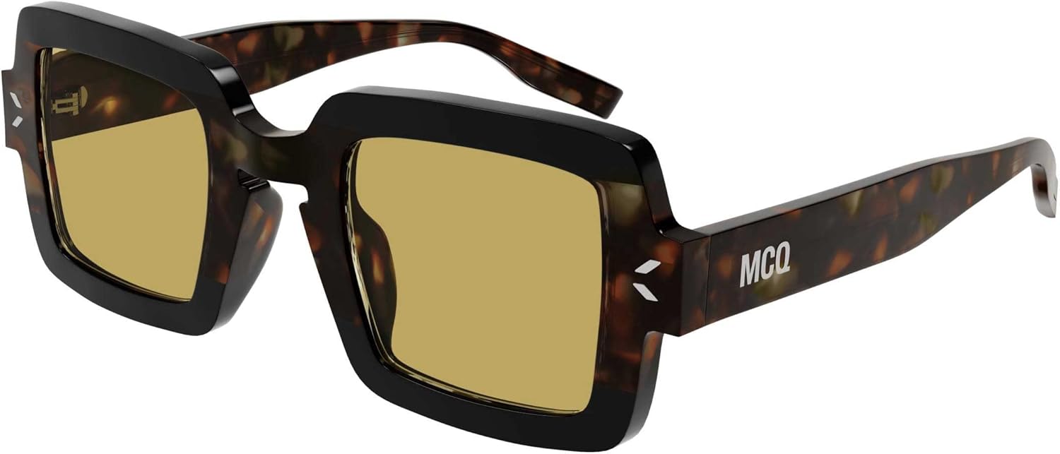 Alexander McQueen Mq0326s Lunettes de Soleil, Havana-Havane, 48 Mixte