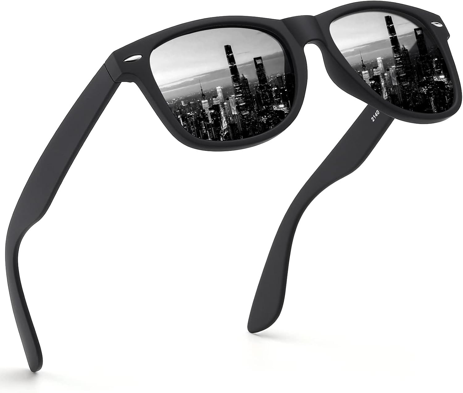 Lunettes de Soleil Homme Polarisées Pour Hommes et Femmes Protection Style Classique Lunettes Ultralégères Verres Anti-Reflets Conduite Pêche Sports Avec Lunettes de Soleil 1-tout Noir