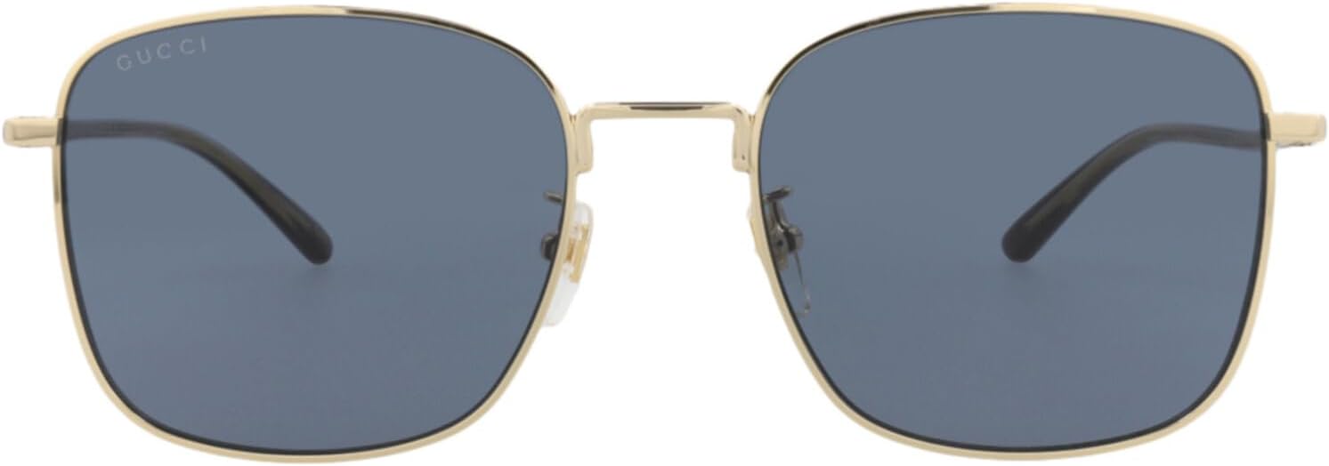 Gucci Gg1350s Lunettes de Soleil, Doré/Bleu Havane, 58 Hommes