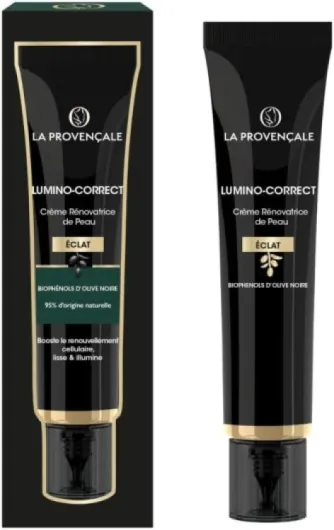 Lumino-Correct - Crème Rénovatrice de Peau booster d'Éclat - Biophénols d'Olive noire - Tous types de peaux - Efficacité Prouvée - 40 ml 40 ml (Lot de 1) Crème