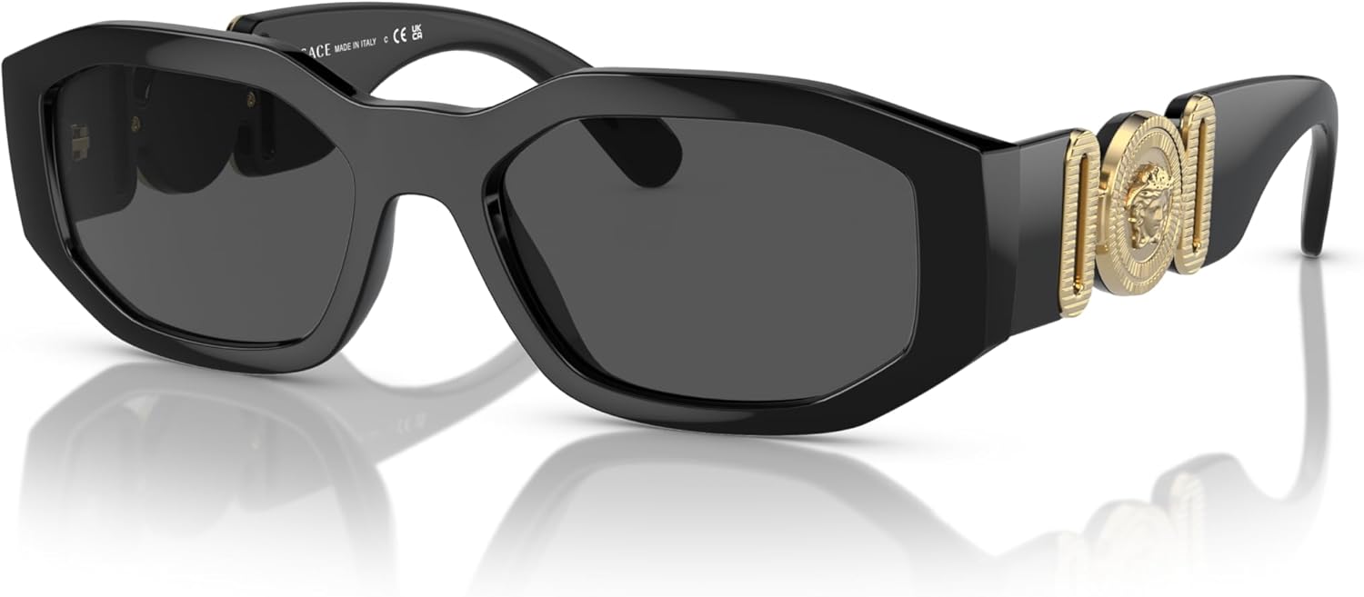 Versace Lunettes de Soleil Mixte 53 Noir (Black)