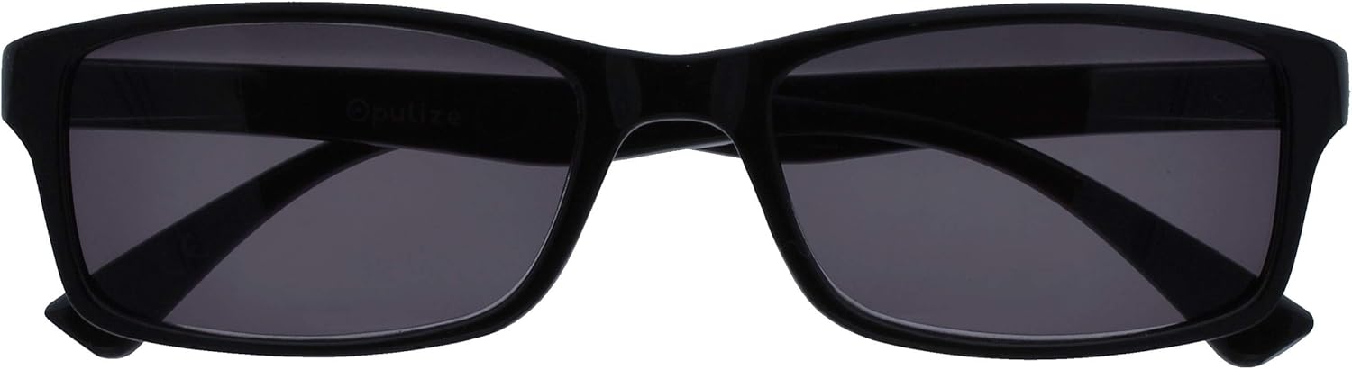 The Reading Glasses Lunettes de Lecture Noir Soleil UV400 Designer Style Hommes/Femmes S92-1 +1,00 Puissance Optique +1,00 Noir