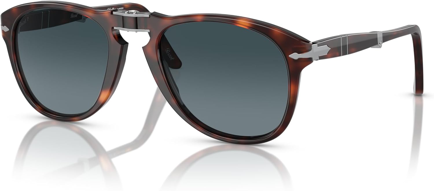 Persol Lunettes de Soleil Mixte Marron (Havana/Crystalblueegradientpolar)