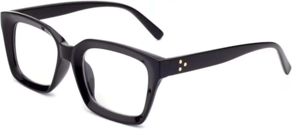 Amorays Lunettes de lecture Oversize Square Frame Vintage Anti-lumière bleue Lunettes de lecture Aide à la lecture Femmes Hommes 6561（Noir，+0.00） +0.00 Noir