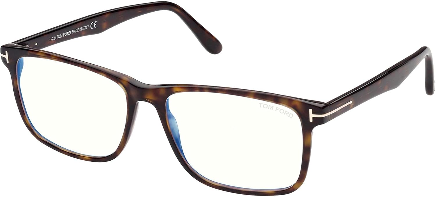 Tom Ford Lunettes de Vue FT 5752-B BLUE BLOCK Dark Havana/Blue Filter 55/16/145 homme