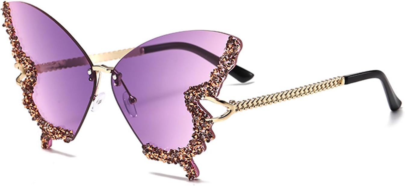 COACOM 1 Morceau De Lunettes De Soleil Papillon, Verres De Design Créatifs, Lunettes De Soleil À La Mode, Lunettes De Soleil Pour Femmes, Équipement De Voyage En Plein Air.