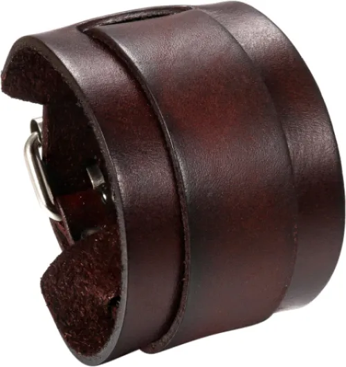 Bracelet Homme Cuir Manchette Viking Biker Enveloppez Adjustable,Bracelet de Force Moto Fantaisie Style Rock Punk Gothique,Cadeau pour Homme Brun