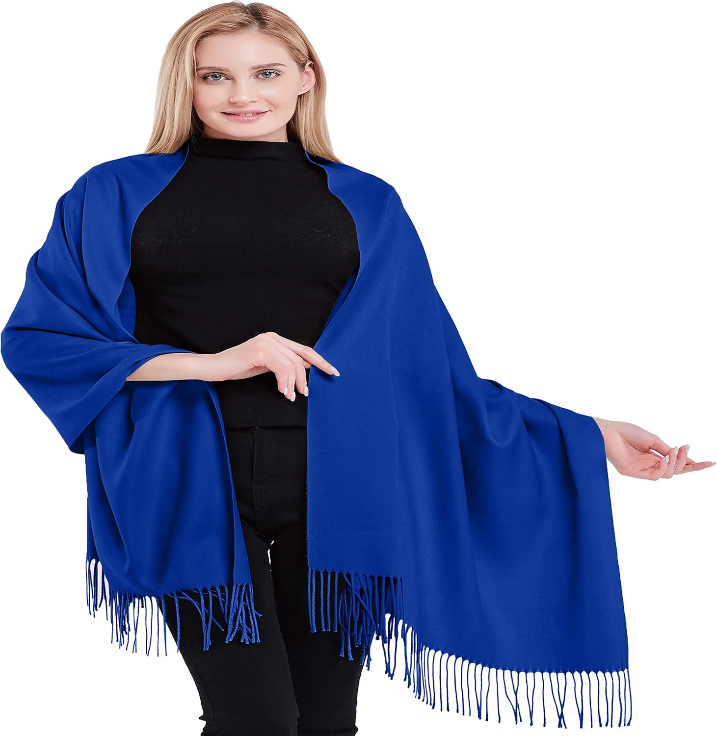 100 % cachemire fabriqué à la main en Nepal Bleu Royal