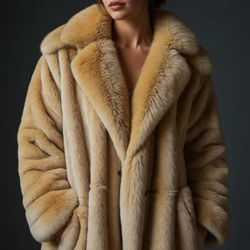 L'élégance intemporelle du manteau en fourrure véritable signé Fendi