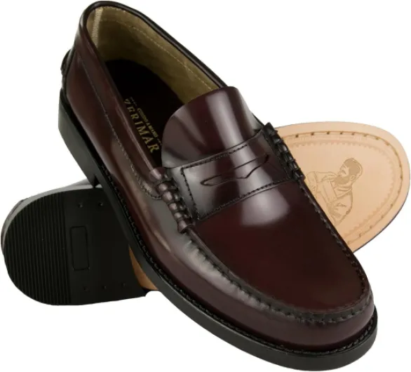 Chaussures Castillanes Homme Grandes Pointures - Castellanos Homme Cuir - Chaussures Élégantes pour Hommes - Mocassin Masque Cuir - Mocassins à Pampilles pour Hommes 48 EU Fonce Bordeaux