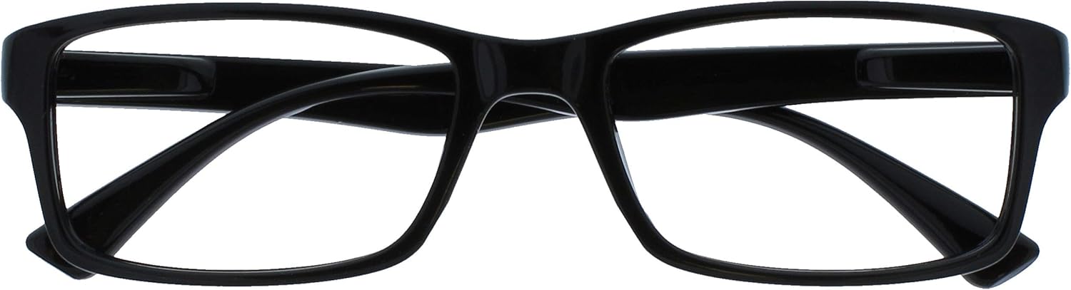 OPULIZE UV Reader Lunettes de Lecture Noir Designer Style Hommes Noir 1 x