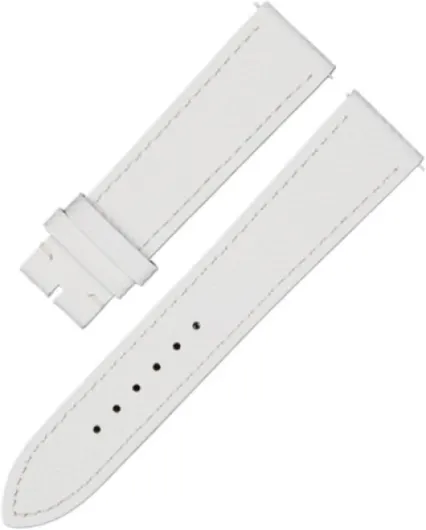 JVEIWAD Bracelet en cuir 16 mm, 18, 20, compatible avec les montres Heure H Hermès et Cartier, à ressort dégagement rapide, for femmes White no buckle 18X16mm