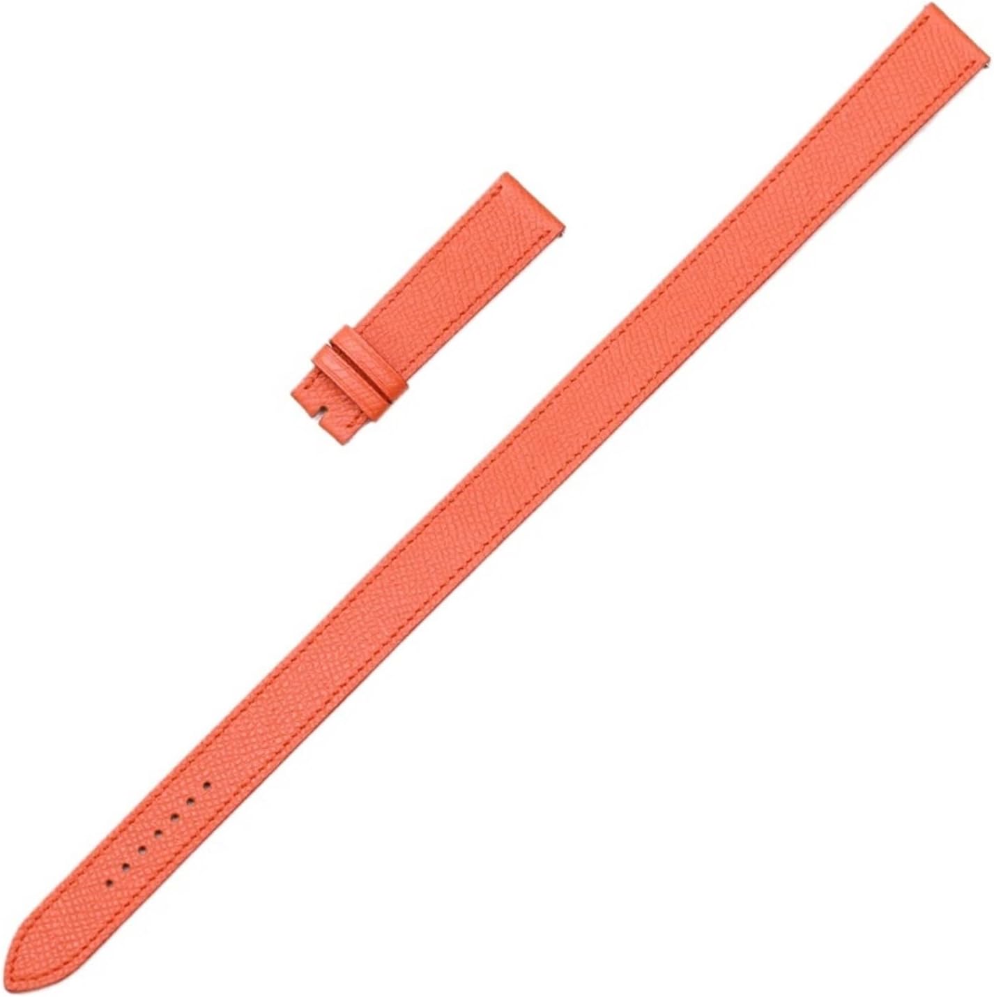 TROGPYXG Compatible avec Les Bracelets de Montre Hermes Heure HW036801 en Cuir de Veau Double Tour, Bracelets Tendance for Femme avec Boucle(Orange,17mm) 17mm Orange